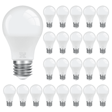 24 Pack 13W A19 LED Light Bulbs, 100 Watt Equivalent LED Bulbs, 5000K Daylight LED Bulbs, 1500LM, Standard E26 Medium Base, Bright White Light Bulbs Indoor, Non-Dimmable, LED Light Fixtures