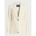 thumbnail image 5 of Scoop Women's and Women's Plus One Button Linen Blend Blazer, Sizes XS-4X, 5 of 5