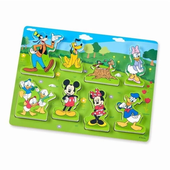Melissa & Doug Disney Mickey Mouse Wooden Chunky Puzzle (8 pcs)