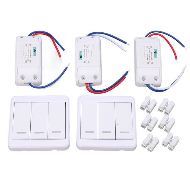 Interruptor de luz inalámbrico con control por radiofrecuencia, señal estable, botón de pared confiable y duradero para el hogar, 90-260 V