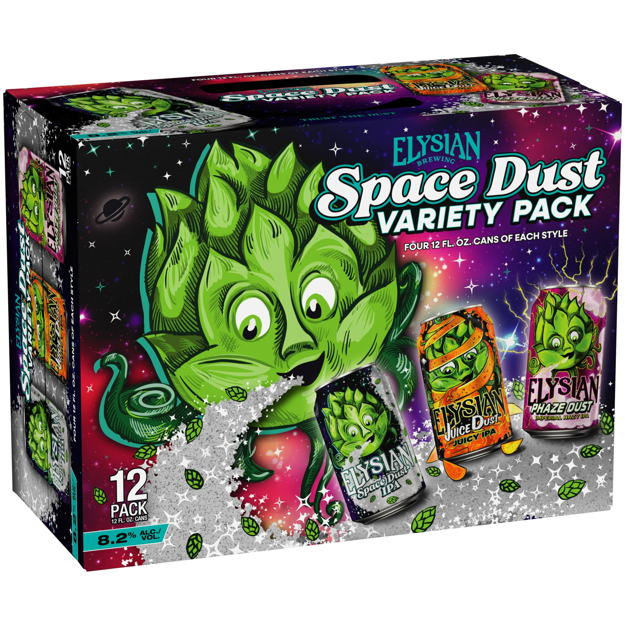 Elysian IPA Series Craft Beer Variety Pack, 12 Pack, 12 fl oz Aluminum Cans, 8.2% ABV