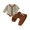 Brown, variant on RUINIXCW Baby Boy Fall Outfit Striped Knit Long Sleeve Rompers Elastic Pants Set