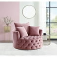 thumbnail image 5 of Acme Zunyas Accent Chair with Swivel in Pink Velvet, 5 of 9