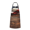 thumbnail image 2 of Naloa Rustic American Flag Wood Apron Kitchen Aprons with Pockets for Women Men Chef, 2 of 8