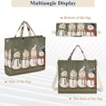 thumbnail image 6 of FORMRS Womens Corduroy Tote Bag Crossbody Shoulder Handbag with Pocket, Cute Snowmen, 6 of 7