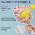 thumbnail image 4 of Pickleball Paddles Set Of 1, Fiberglass Surface, Butterfly Print, 1 Paddle, 2 Balls & Bag, 4 of 5