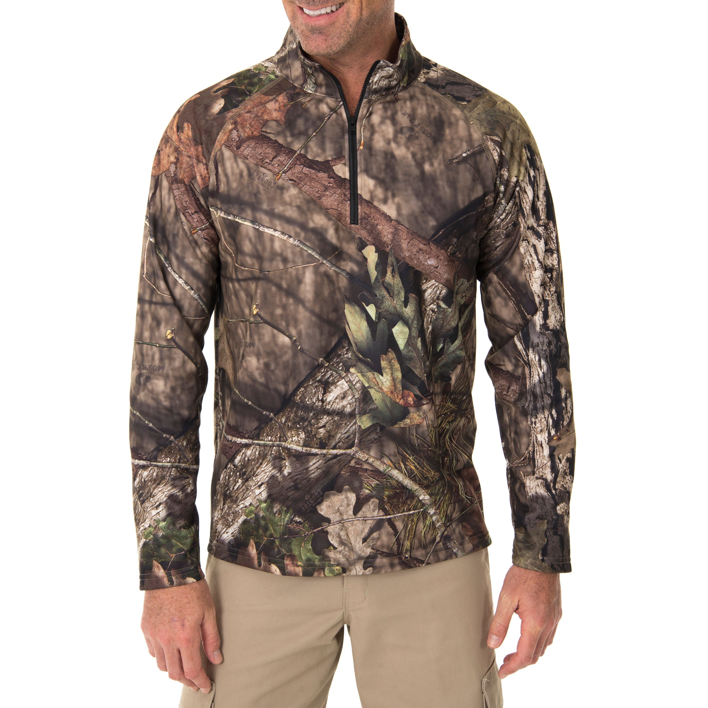 Realtree & Mossy Oak Men's Fleece Performance Camo 1/4 Zip Jacket