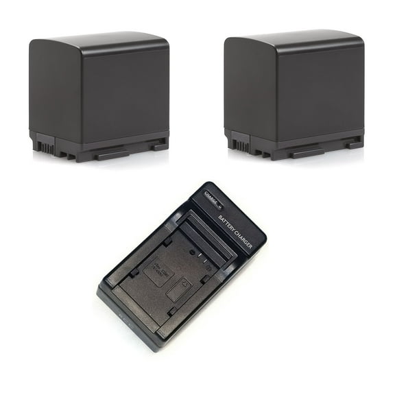2 Battery   1 Charger for Canon BP-820 VIXIA HF20 HF G10 G60 S100 M300 XA20 XA10