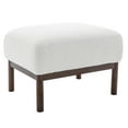 thumbnail image 6 of Modern Upholstered Ottoman, Square Footrest Stool with Solid Wood Legs for Living Room, Bedroom, Entryway, 6 of 8