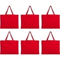 thumbnail image 7 of Reusable Heavy Duty 100% Cotton Canvas Bags | For Crafts, Shopping, Groceries, Books, Welcome Bag, Beach Bag, and More | Eco Friendly | Generous Size 12x16 - Red, 7 of 7