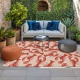 thumbnail image 2 of Coastal Lobster Outdoor Rug for Patio/Deck/Porch, Non-Slip Large Area Rug 5 x 7 Ft, Summer Beach Ocean Marinelifes Red Brown Indoor Outdoor Rugs Washable Area Rugs, Camping Rug Carpet Runner, 2 of 8