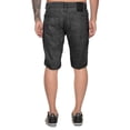 thumbnail image 2 of LR Scoop Men's Moto Quilted Distressed Painted Skinny Slim Fit Jean Denim Shorts (Black,30), 2 of 2