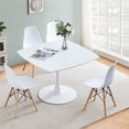thumbnail image 6 of Triple Tree 42.12" Square Pedestal Dining Table, Matte White, 6 of 7