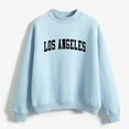 thumbnail image 2 of Bibifish Womens Sweatshirts LA Letter Printed Crewneck Long Sleeve Sweatshirts Spring Fall Casual Loose Fit Cute Pullover Tunic Tops, 2 of 4