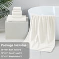 thumbnail image 2 of Jessy Home 6 Piece Towel Set Beige Soft Bath Towel Set for Bathroom-2 Bath Towels, 2 Hand Towels, 2 Washcloths Highly Absorbent Bath Sheet for Hotel & Spa, 2 of 7