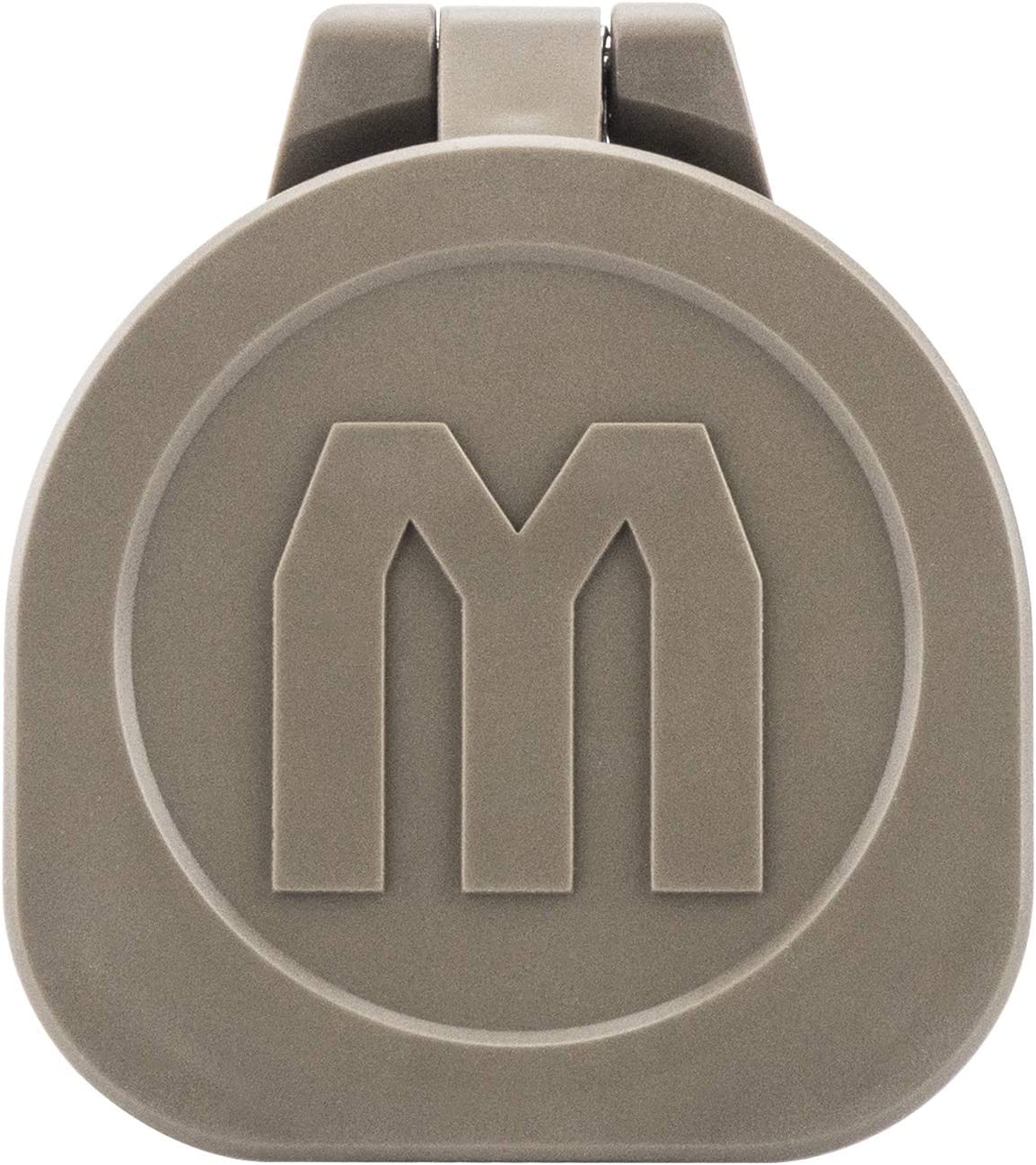 Monstrum Rubberized Flip-Up Rifle Scope Lens Covers, Objective Lens, Size F, Flat Dark Earth, 43-49 mm