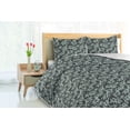 thumbnail image 3 of Ambesonne Leaf Print Down Alternative Quilt Comforter, Jungle Leaves Pattern, King, Dark Blue Grey Mint Green, 3 of 5
