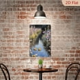 thumbnail image 5 of 1pc Metal Wall Art, 8x12 Inches, Serene Pastoral Stream with Yellow Ducklings & Colorful Flowers in Lush Landscape, Ideal for Home Garden Café Porch Outdoor Indoor Decor, 2D Flat Decorative Sign, 5 of 7