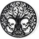thumbnail image 1 of Árbol de la Vida y decoración de pared de metal de 11.8" (negro), 1 of 9