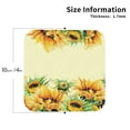 thumbnail image 2 of Vsdgher Sunflowers On A Yellow Background Leather Coasters for Drinks, Durable Drink Coasters 4 Set for Tabletop Protection, Luxurious Home Décor and Housewarming Gift ( {designName})Square, 2 of 6