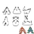 thumbnail image 1 of Gingerbread House Cookie Cutter 8pcs Winter Christmas Cookie Cutter Set 3D House Cookie Cutter Sled Snowman Deer Christmas Tree Cookie Cutters Fondant Mold for Cake Decorating Holiday ste, 1 of 8