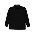 thumbnail image 2 of French Toast Men's L/S Pique Polo Shirt Color: black Size: m, 2 of 2