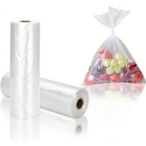 FungLam Plastic Produce Bags, Food Storage Bags, Clear Bag Roll, 14" x 20", 350 Bags a Roll (2 Rolls)