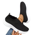 thumbnail image 3 of Domzle Womens Slip on Walking Shoes Comfort Lightweight Casual Sneakers | Non-Slip Breathable Sock Work Shoes Mesh Sport Casual Fashion Tennis Running Sneakers Black, 3 of 8