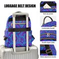 thumbnail image 3 of FORMRS Mini Backpack Purse for Women Quilted Travel Daypack Casual Shoulder Bag, Dark Blue Floral Bloom Pattern, 3 of 7