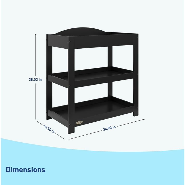 Graco Customizable Infant Changing Table with Changing Pad Black Walmart