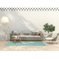 thumbnail image 3 of Simply Daisy 5' x 7' Light Blue Floral Print Spring Chenille Indoor/Outdoor Rug, 3 of 4
