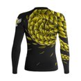 thumbnail image 2 of Raven Fightwear Women's Power Pangolin BJJ Rash Guard MMA Black/Yellow, 2 of 3