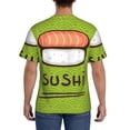 thumbnail image 3 of Bixox Men's Fresh Sushi Printed Short Sleeve Skinny Athletic T-Shirt, 3 of 6