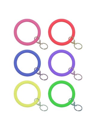  Huakan Key Ring Bracelet Keychain Silicone Bangle for Women and  girls Diamond Shaped : Sports & Outdoors