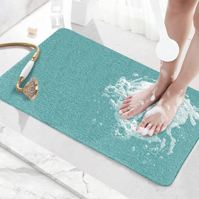 Tapete de Ducha de 17.7x30 Pulgadas, Tapete Antideslizante para Bañera, Tapetes de Baño de Secado Rápido, Tapete para Fregar Pies, Tapete Antideslizante para Bañera, Piso, Baño, Hogar, Cocina, Hotel-