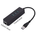 thumbnail image 3 of Ethernet Adapter Ethernet Converter Portable RJ45 X1 RJ-45 + USB HUB HUB To RJ45 Practical ABS For Gigabit Ethernet, 3 of 8