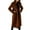 Brown, variant on comerut Women Winter Overcoat Elegant Double-breasted Solid Color Long Sleeve Loose Warm Mid-calf Length Turn-down Collar Lady Winter Coat Female Clothes