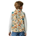 thumbnail image 6 of Xixirimido Mushroom Daisy Flower Pattern Kids Zip-up Vest for Girls Boys Sleeveless Fleece Vest with Pockets Stand Collar Jacket Kids Fall Winter Outwear for 2T, 6 of 7