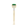 thumbnail image 3 of ANGARA Lab Grown 1 Ct Emerald-Cut Emerald Side Stone Engagement Ring for Women in 14K Yellow Gold (Size-7x5mm) | May Birthstone, Birthday, Anniversary, Jewelry Gift for Women | Lab-Grown Emerald Ring, 3 of 9