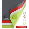 thumbnail image 5 of Dexas Heavy Duty Cutting Board Grippmat, Flexible Cutting Boards for Kitchen, Set of 4, Non Slip Plastic Board Cutting Mat 8 by 11 Inches Gray, Red, White and Green Set, Kitchen Gadgets, 5 of 9