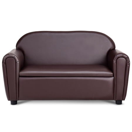 kids gymax armrest couch lounge sofa chair construction living wood box room storage