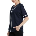 thumbnail image 2 of Ma Croix Women's Baseball Button Down Hip Hop Jersey, 2 of 6