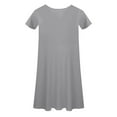 thumbnail image 6 of Kids Girl's Summer Dress V Neck Short Sleeve Dress Children's Casual Loose Long Dress with Pockets Size 5-16 Years, 6 of 6