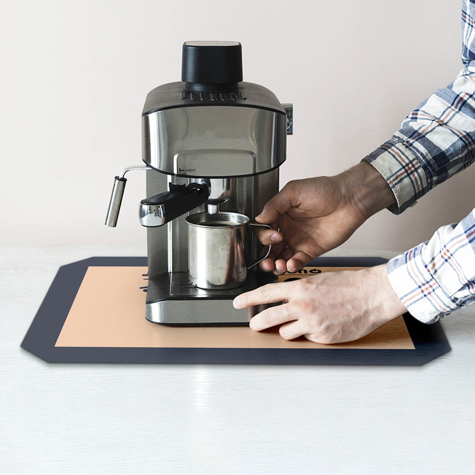 Coffee MatHide Stain Absorbent Rubber Quick Drying Mat For Kitchen
