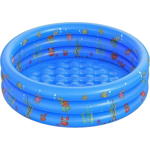 Inflatable pool 3 rings PVC non-slip bathtub swimming pool for toddlers children family outdoor garden water games