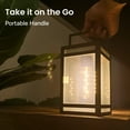 thumbnail image 5 of TECHKO LED Portable Black Solar Outdoor Hanging Lantern Amber or White Light, 5 of 11