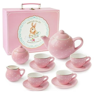 Jewelkeeper Kids Play Tea Party Set - 18-Pc Porcelain Toy with
