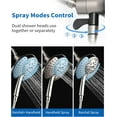 thumbnail image 4 of KESTE High Pressure Rainfall Shower Heads with Handheld Spray Combo: 2-in-1 Shower Head with 7.2" Rain Shower Head & 10-Setting Handheld Spray, Detachable Showerheads for Bathroom, Nickel, 4 of 8