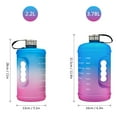 thumbnail image 2 of TFixol Botella de agua de motivación de 2,2 L/3,78 L con marcador de tiempo para exteriores, 2 of 7