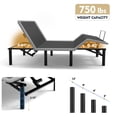 thumbnail image 6 of HSUNNS Adjustable Bed Frame Twin XL with Massage, Electric Bed Base with Wireless Remote, Head & Foot Incline, USB Type-A & Type-C Ports, LED Night Light, Quiet Motor, Adjustable Legs, Easy Assembly, 6 of 11